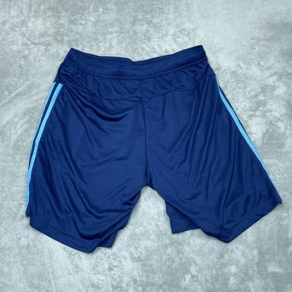 Adidas Mens Large Navy Blue Shorts With Striped Design a0134 - Picture 6 of 7